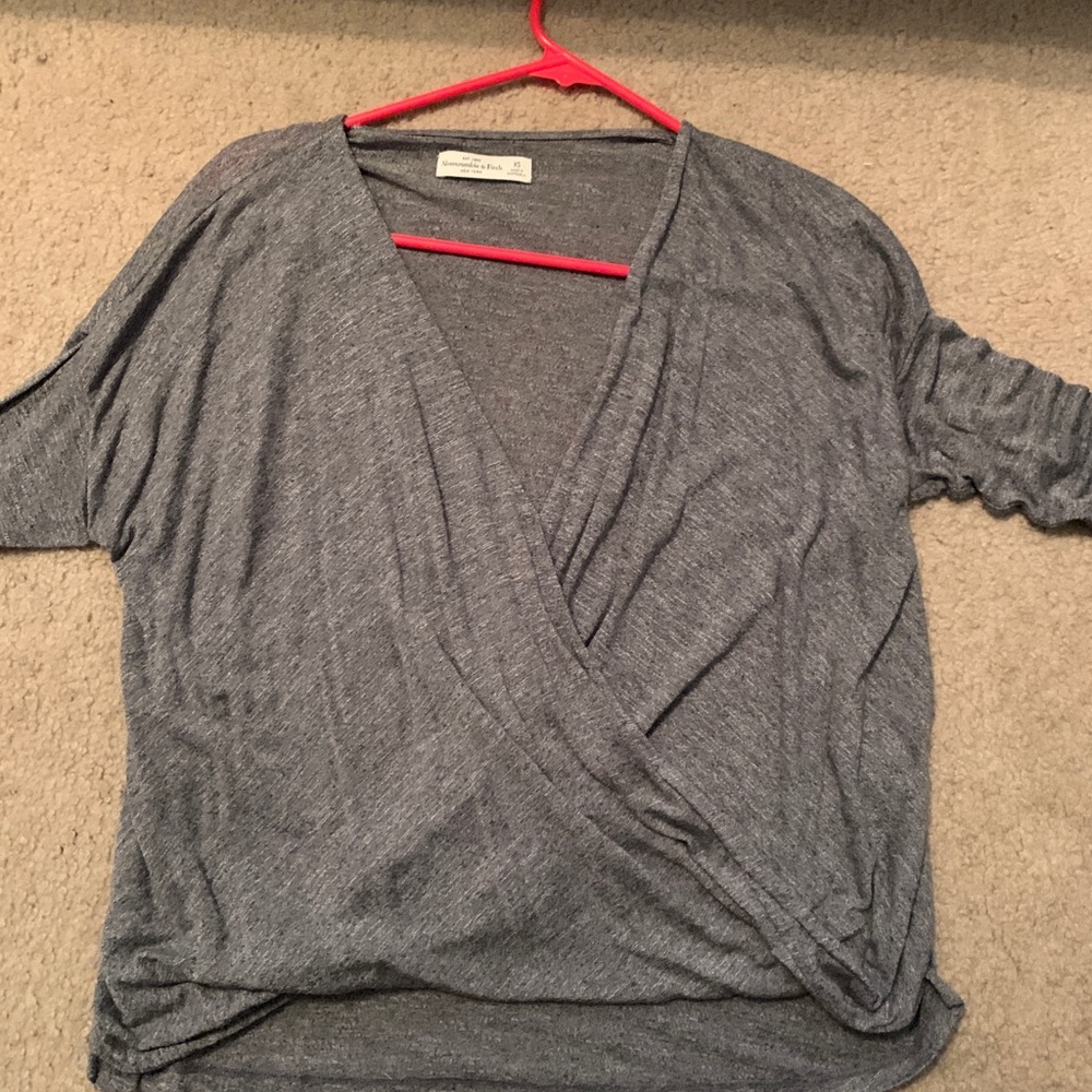 grey cross over shirt!